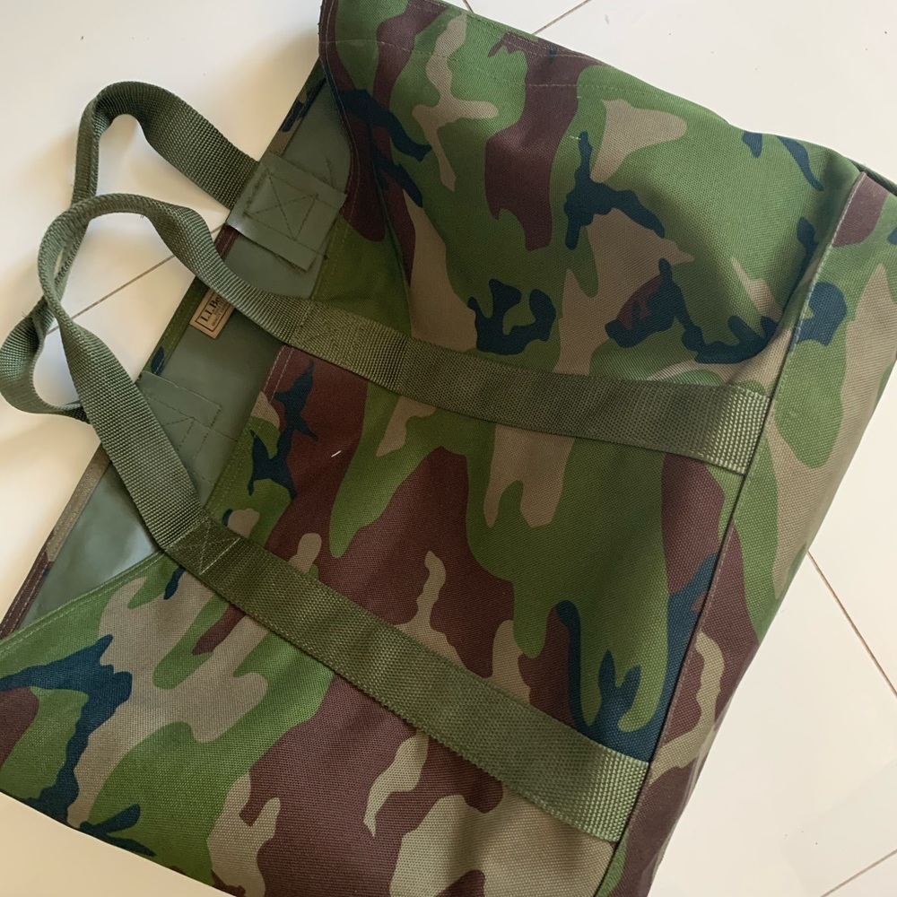 Llbean extra large camouflage tote